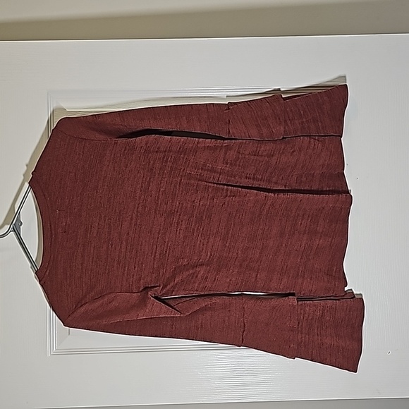 A Dip Of Darling Boutique Women’s Bohemian Rust Semi Sheer Bell Sleeve Blouse S - Picture 4 of 8